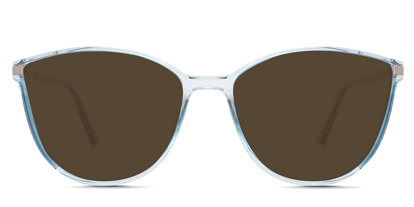 Addison Brown Polarized in the Seafarer variant - are a thin, full-rimmed acetate frame in an oval shape and have a key shape extended hinge front