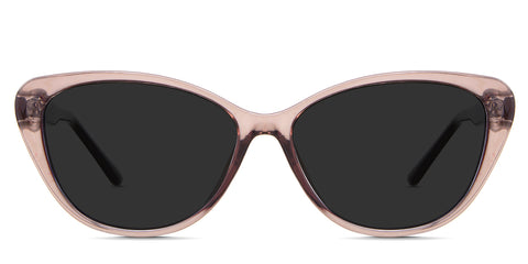 Amber black tinted Standard Solid sunglasses in the Latte variant - it's a full-rimmed frame with built-in nose pads and medium-thick arms.