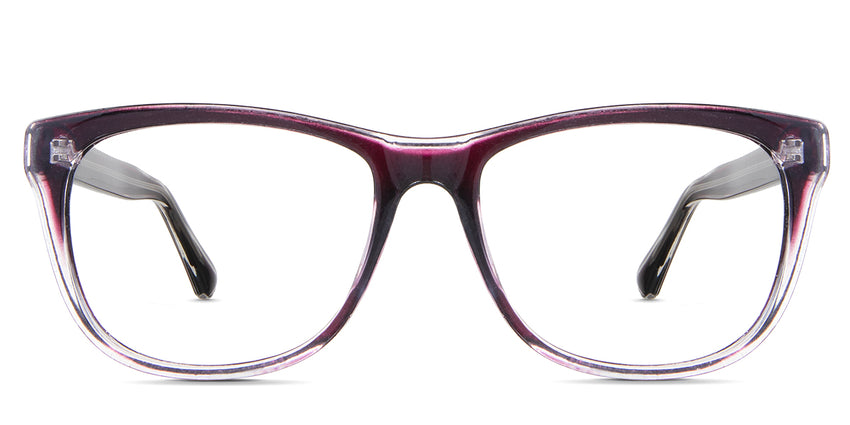 Arlet eyeglasses in the dierama variant - it's an oval shape frame in color purple.