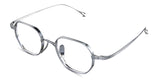 Audra eyeglasses in the stone variant - have a high V-shape nose bridge.