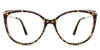 Averi eyeglasses in the demi variant - it's a cat eye-shaped frame in tortoise color.