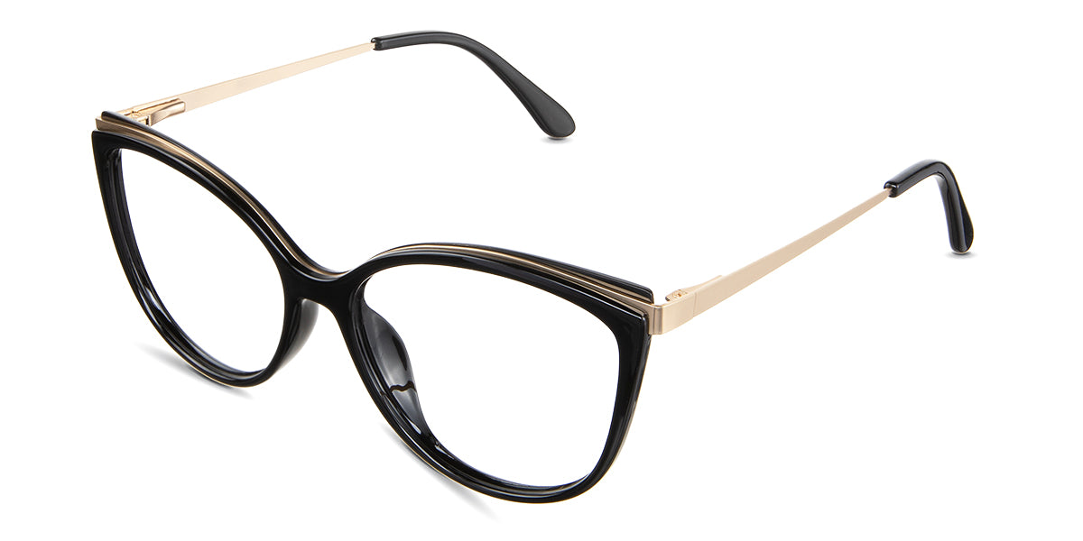 Averi eyeglasses in the midnight variant - have built-in nose pads.