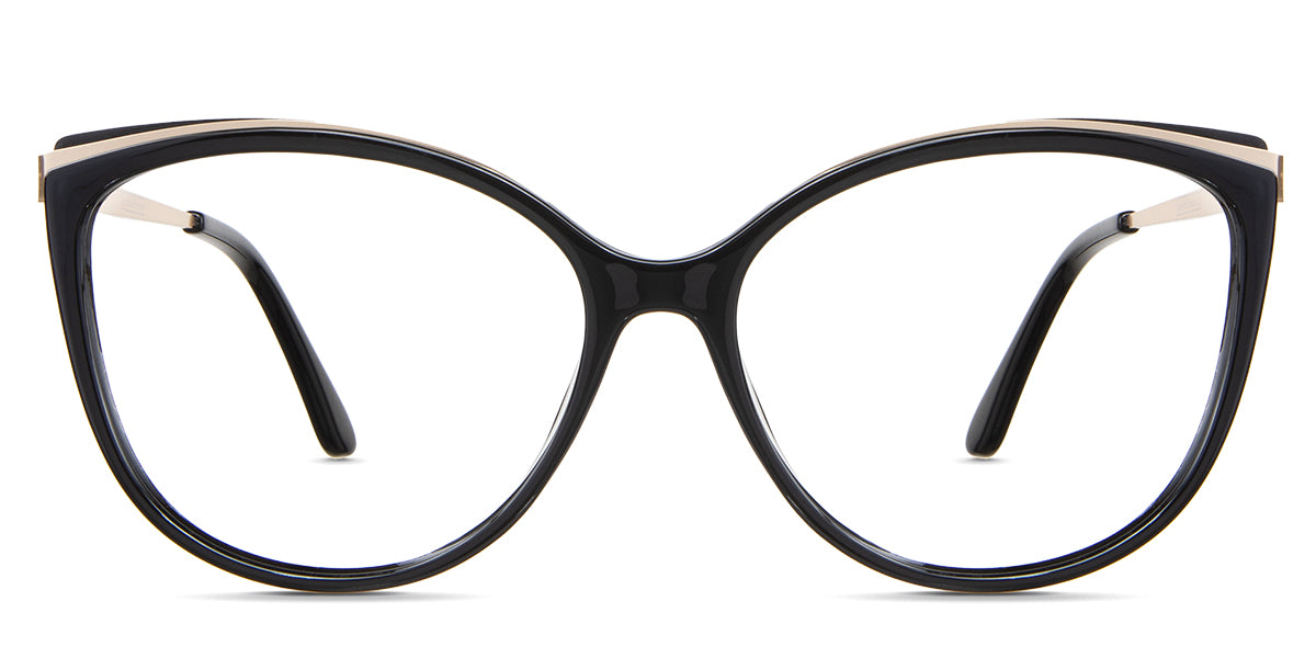 Averi eyeglasses in the midnight variant - it's a combination of metal and acetate frame.