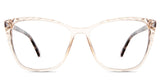 Bethany eyeglasses in the bellini variant - it's a transparent full-rimmed frame in color beige.