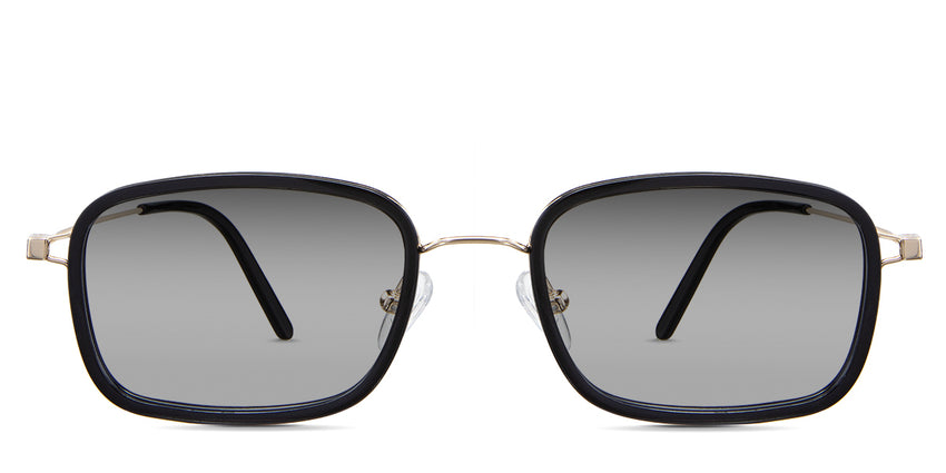 Bevin Black Sunglasses Gradient in the Obsidian variant - it's a full-rimmed acetate frame with a narrow nose bridge and a skinny metal temple arm.