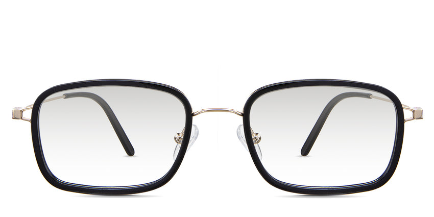 Bevin black tinted Gradient in the Obsidian variant - it's a full-rimmed acetate frame with a narrow nose bridge and a skinny metal temple arm.