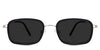 Bevin Black Sunglasses Solid in the Obsidian variant - it's a full-rimmed acetate frame with a narrow nose bridge and a skinny metal temple arm.