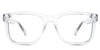 Brody eyeglasses in the crystal variant - it's an acetate frame in crystal clear color.