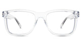 Brody eyeglasses in the crystal variant - it's an acetate frame in crystal clear color.