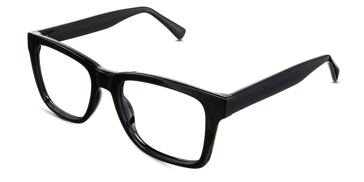 Brody eyeglasses in the midnight variant - have a high nose bridge.