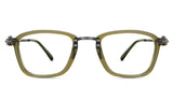 Chase eyeglasses in the moss variant - it's a rectangular shape frame in color green.