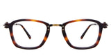 Chase eyeglasses in the knox variant - it's a combination of metal and acetate frame in tortoise color.