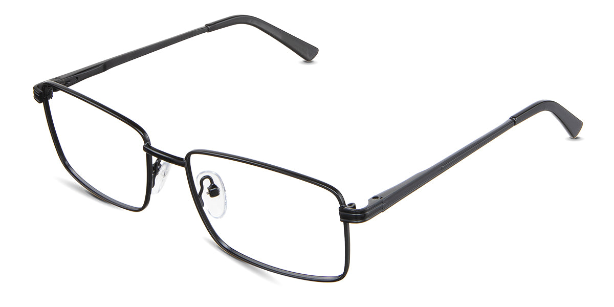 Cole eyeglasses in the sumi variant - have a silicone adjustable nose pad.