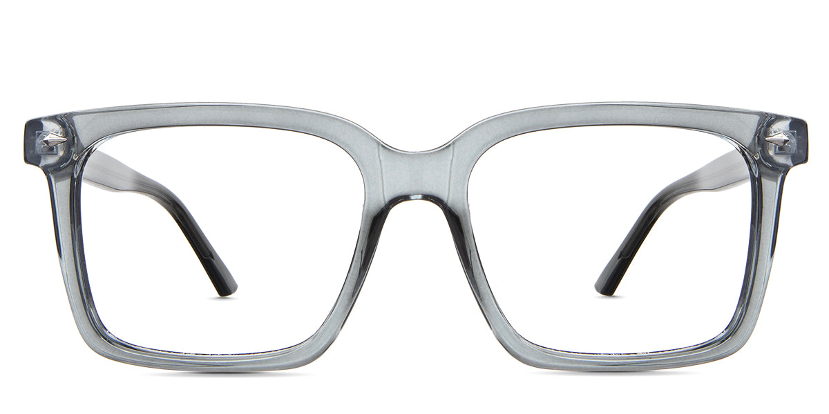 Corbin eyeglasses in the granite variant - it's a square frame in color gray.