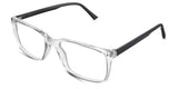 Dante eyeglasses in the crystal variant - have a U-shaped nose bridge.