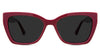 Deanna gray Polarized in the Burgundy variant - It's a full-rimmed frame with acetate built-in nose pads and a frame name and color imprinted inside the arm.