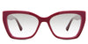 Deanna black tinted Gradient in the Burgundy variant - It's a full-rimmed frame with acetate built-in nose pads and a frame name and color imprinted inside the arm.