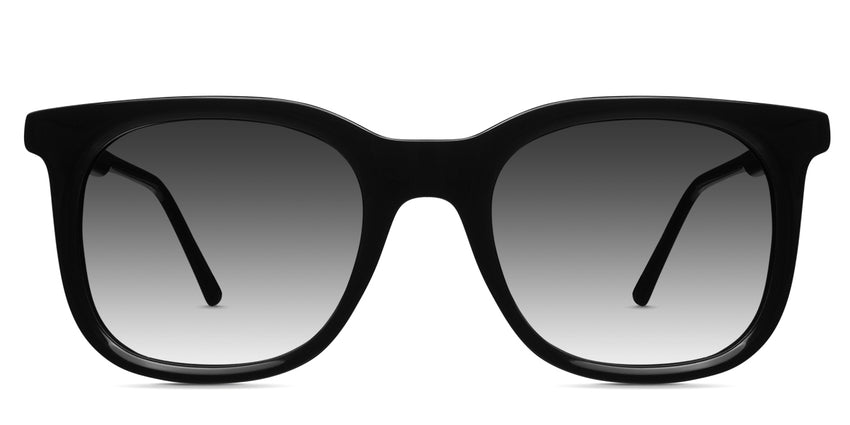 Gauri black tinted Gradient single vision glasses in jet setter variant - it's medium square frame