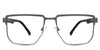 Jefferson eyeglasses in the ashgrey variant - it's a slim metal frame in color matte gun.