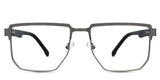 Jefferson eyeglasses in the ashgrey variant - it's a slim metal frame in color matte gun.