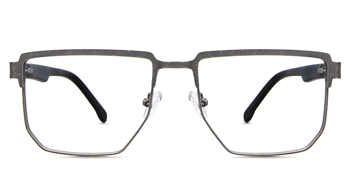 Jefferson eyeglasses in the ashgrey variant - it's a slim metal frame in color matte gun.