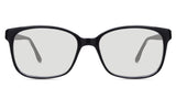 Kinu black tinted Standard Solid eyeglasses in jet setter variant - it's rectangle frame made with acetate material