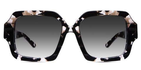 Laga black tinted Gradient sunglasses in velvet variant - with little high nose bridge and inbuilt nose pads