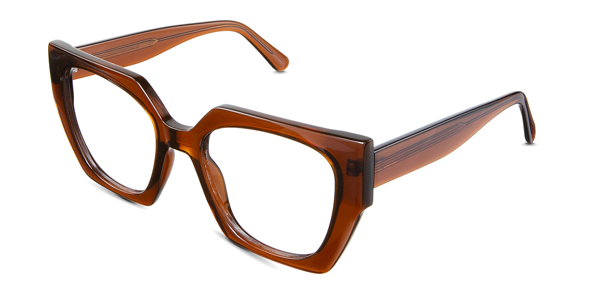 Lenor eyeglasses in the axinite variant - have a high nose bridge of 21mm.