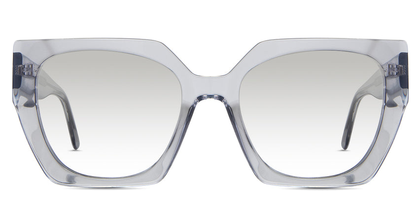 Lenor black tinted Gradient in the Harbor variant - it's a transparent acetate frame with a U-shaped nose bridge and a visible wire core in the arm.