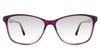 Liv black tinted Gradient in the Grapes variant - it's a combination of round and cat-eye-shaped frame with a low nose bridge of 16mm and a short temple arm.