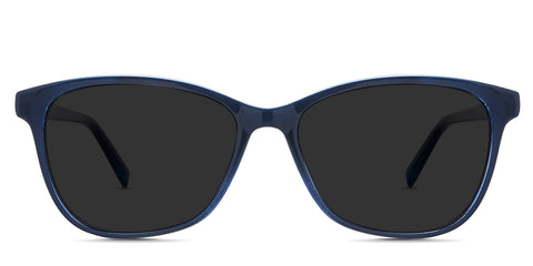 Lorela black tinted Standard Solid in the T.Navy variant - it's a full-rimmed frame with a U-shaped nose bridge and square-shaped temple tips.