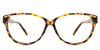 Lottie eyeglasses in the demi variant - it's an oval-shaped frame in tortoise color.