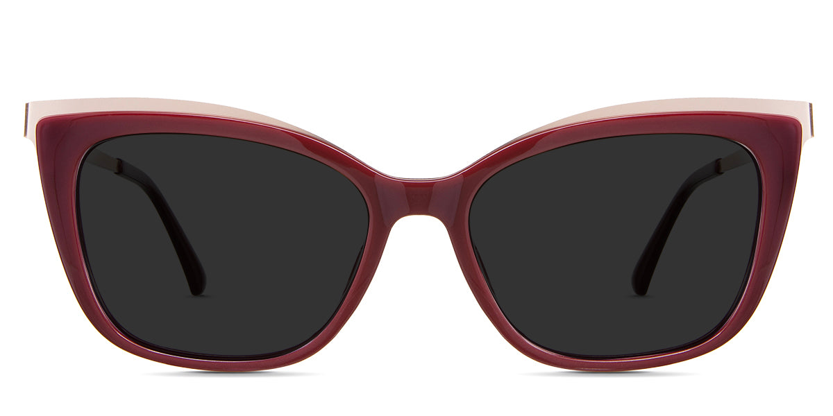Lyric black tinted Standard Solid in the Burgundy variant - it's a full-rimmed frame with acetate nose pads and a metal temple arm.