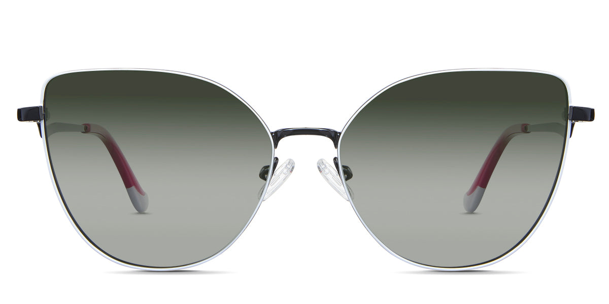 Margo Green Sunglasses Gradient in the Honeycup variant - it's a full-rimmed metal frame with silicone nose pads and a Z-shaped temple arm.