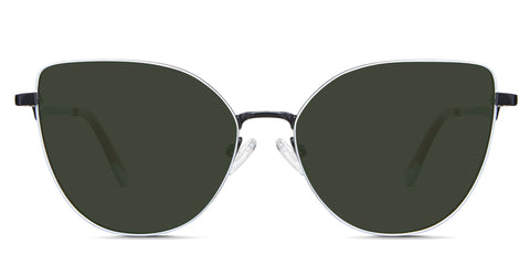 Margo Green Sunglasses Solid in the Honeycup variant - it's a full-rimmed metal frame with silicone nose pads and a Z-shaped temple arm.