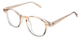 Milanez eyeglasses in the scallop variant - have a keyhole-shaped nose bridge.