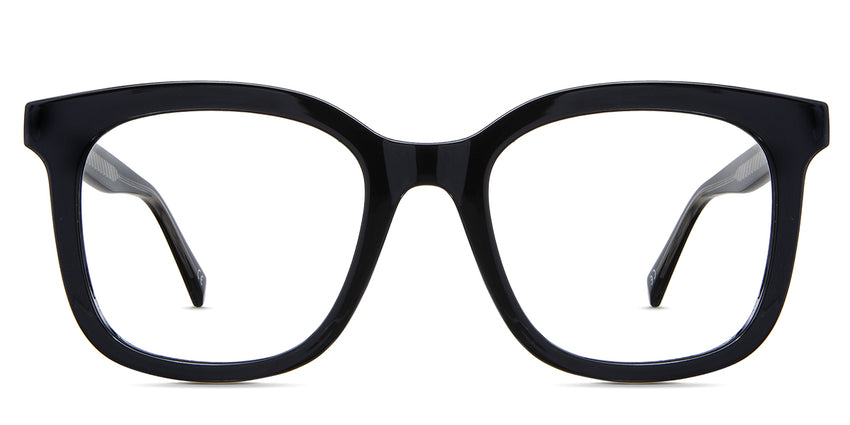 Naomi eyeglasses in the midnight variant - have a high nose bridge.