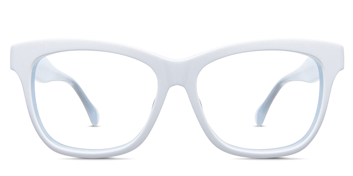 Nyla Eyeglasses in daisy variant - it has U-shaped nose bridge. 