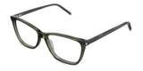 Ophelia eyeglasses in the seaweed variant - have a narrow U-shaped nose bridge..