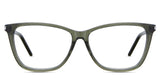 Ophelia eyeglasses in the seaweed variant - it's an acetate frame in color green.