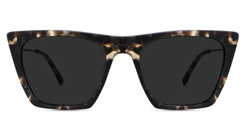 Osta black tinted Standard Solid in panthera variant - is an acetate rectangular frame with a high nose bridge.