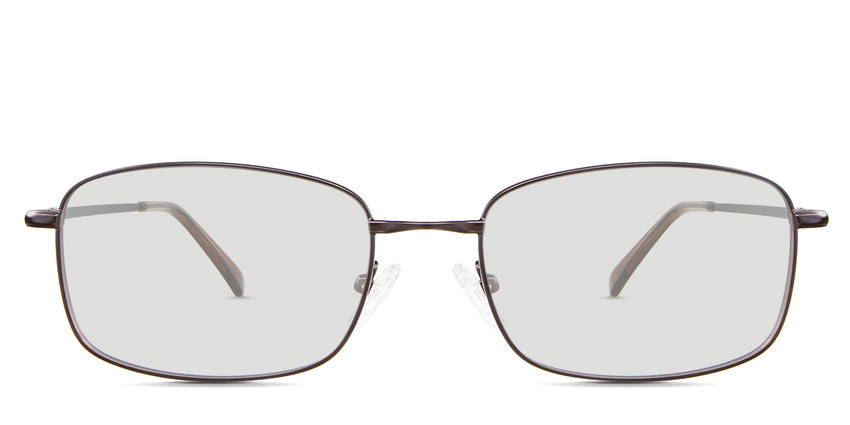 Ozzy black tinted Standard Solid in the Taupe variant - it's a metal frame with silicone nose pads and has a combination of metal and acetate temples.