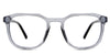 Reign eyeglasses in the cerulean variant - it's a geometric frame in color gray.