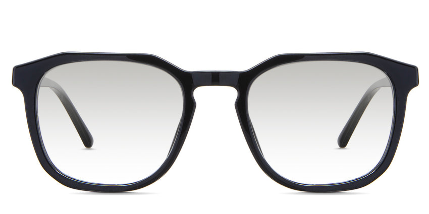 Reign black tinted Gradient in the Midnight variant - it's an acetate frame with a key-hole-shaped nose bridge and a short temple arm of 140mm.