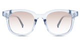 Sailor Rose Tinted Gradient in the Aoki variant - it's a transparent frame with a U-shaped nose bridge and broad temple arms.