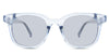 Sailor Blue Tinted Solid in the Aoki variant - it's a transparent frame with a U-shaped nose bridge and broad temple arms.