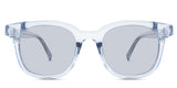 Sailor Blue Tinted Solid in the Aoki variant - it's a transparent frame with a U-shaped nose bridge and broad temple arms.