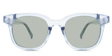 Sailor Green Tinted Solid in the Aoki variant - it's a transparent frame with a U-shaped nose bridge and broad temple arms.