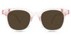 Sailor Brown Polarized Solid in the Tulip variant - it's a square frame with a curvy edge, a high nose bridge, and a visible wire core in the arm.