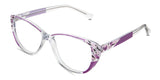 Serena eyeglasses in the cattleya variant - have a U-shaped nose bridge.